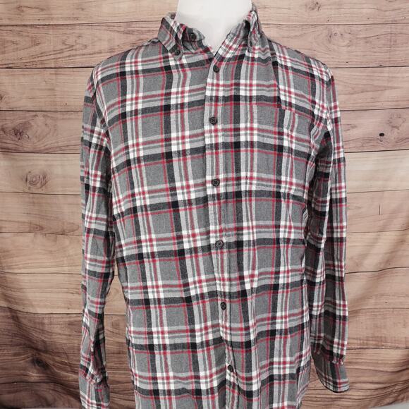 ST JOHN'S BAY SUPER SOFT FLANNEL BUTTON DOWN SHIRT MENS SIZE L LARGE - Picture 3 of 6
